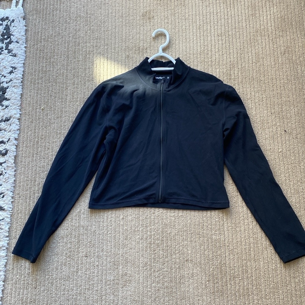TNA Limit Zip-Up Long-Sleeve Shirt/Jacket, Black, 2XL.